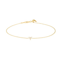 1qty NEW / Bracelet Trinity 3 diamants -Jaune