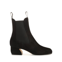 BOTTINES EN DAIM ROUGE