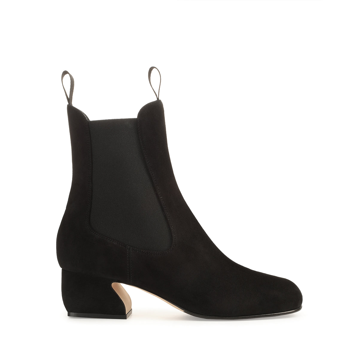 BOTTINES EN DAIM ROUGE