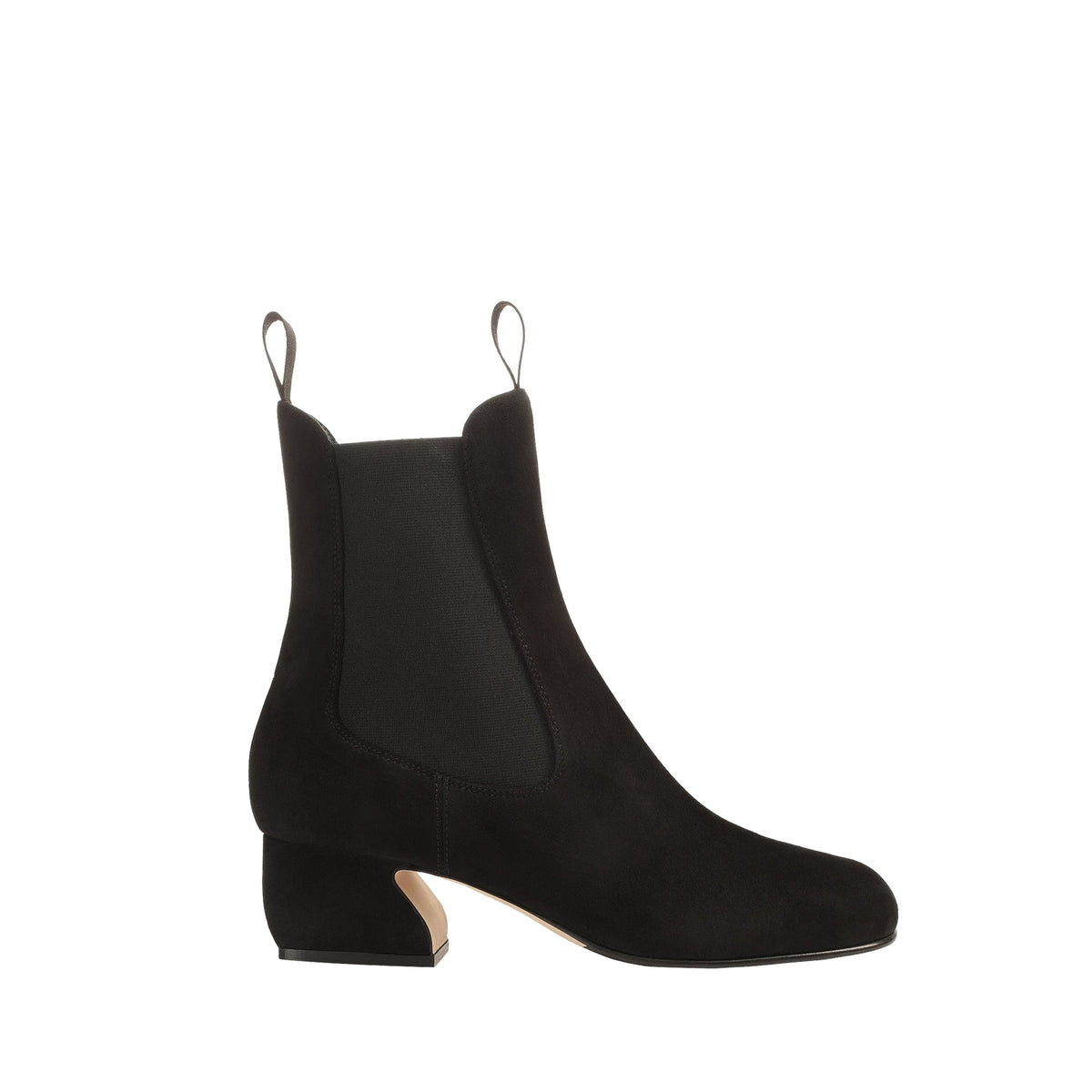 BOTTINES EN DAIM ROUGE