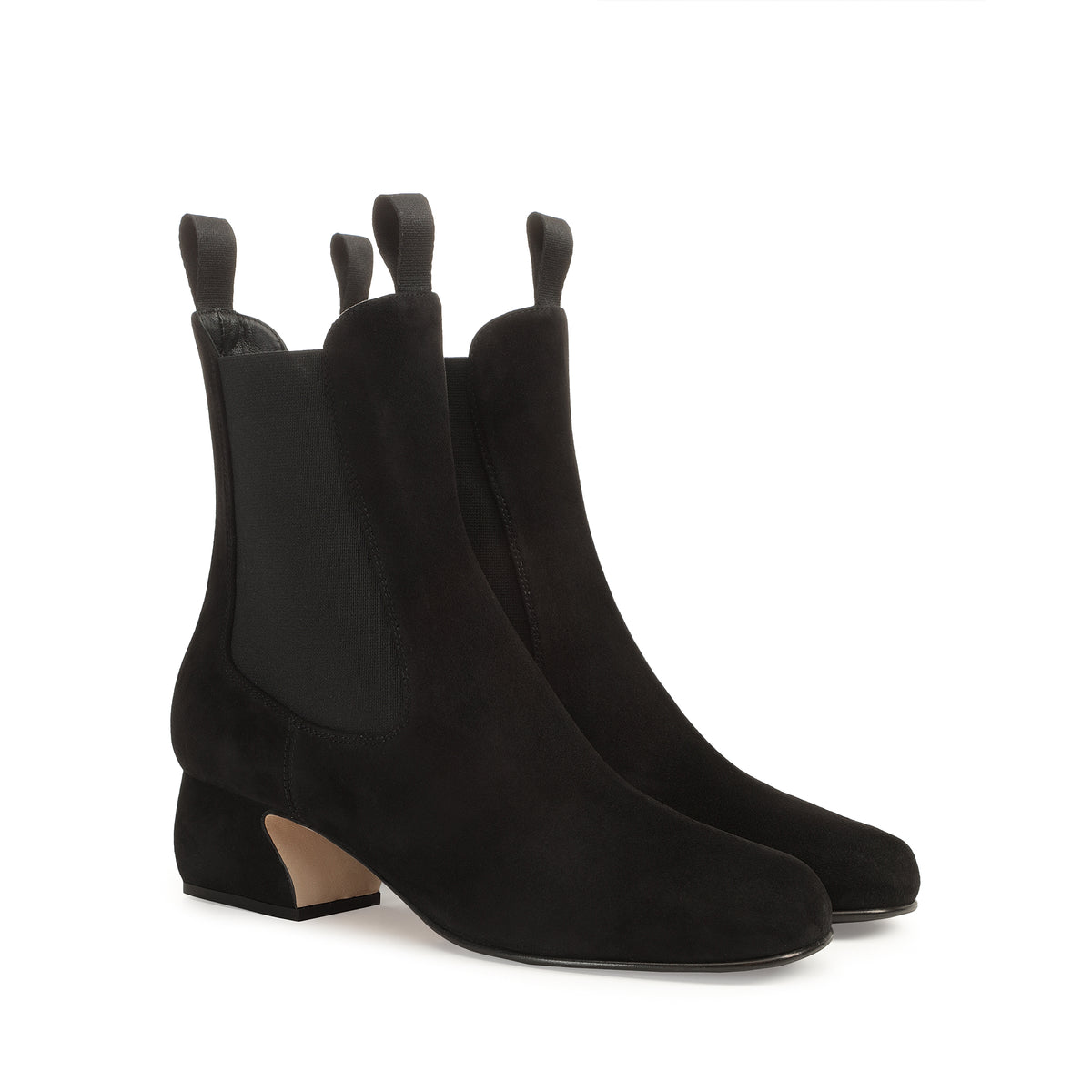 BOTTINES EN DAIM ROUGE