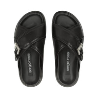 SANDALES NAPPA SOIXANTE-DIX À VINGT BOUCLES SR