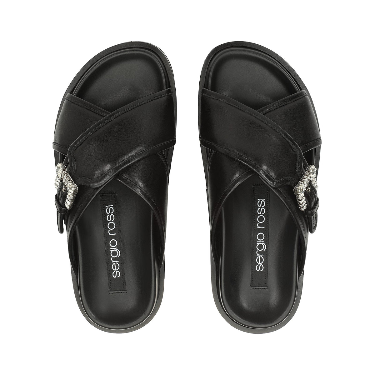 SANDALES NAPPA SOIXANTE-DIX À VINGT BOUCLES SR