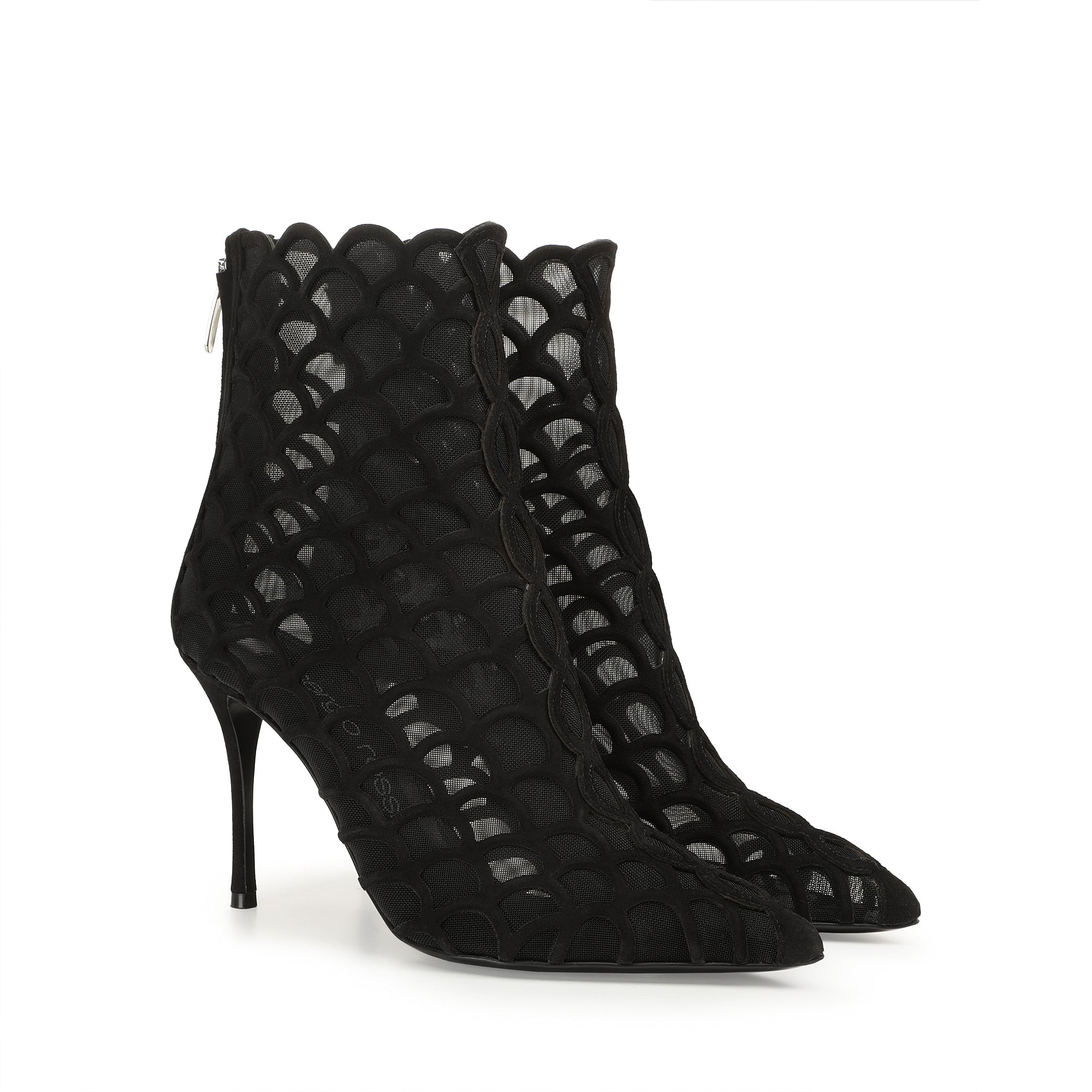 Bottines Sr Mermaid 90 en daim - Nero