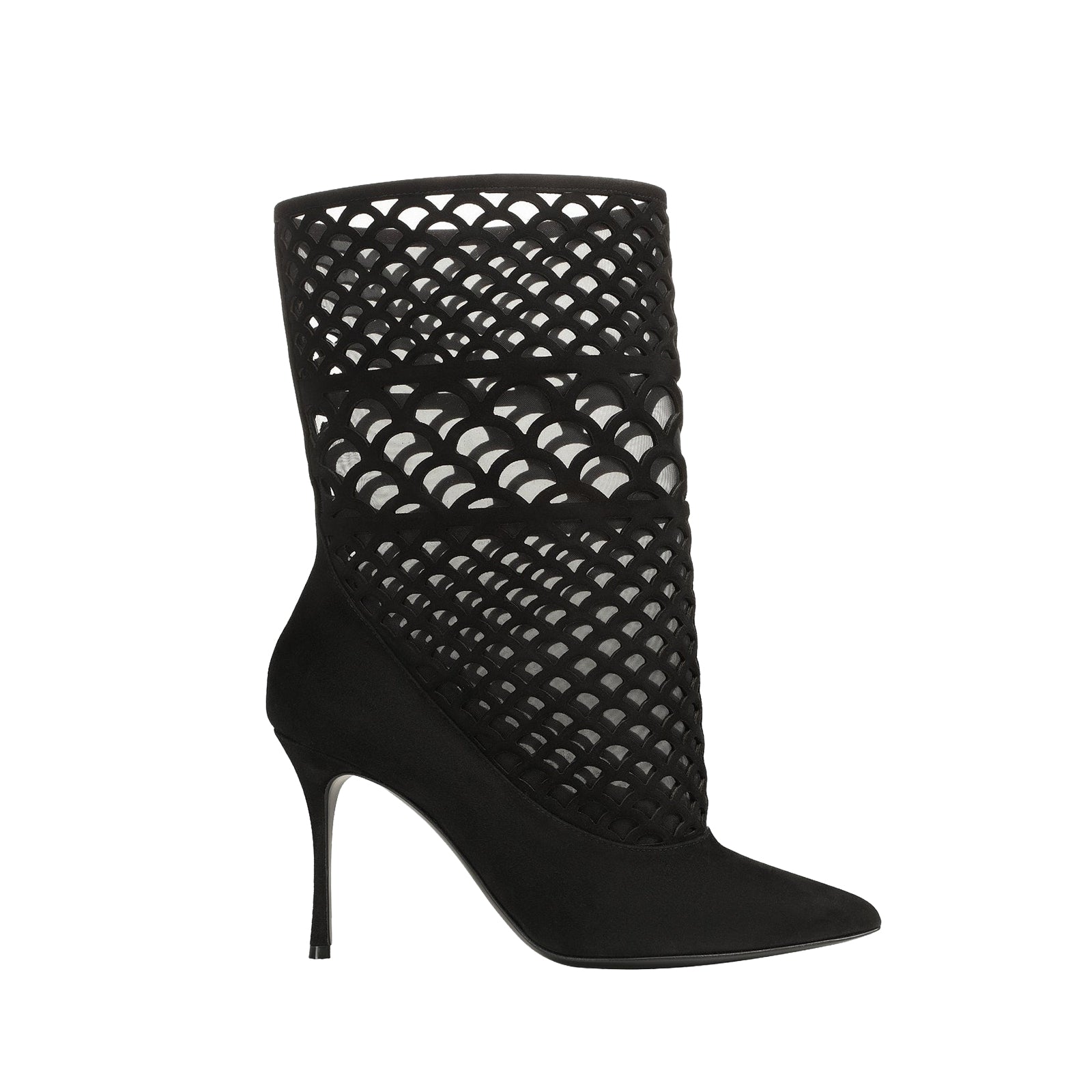 Sr Mermaid 90 ankle boots in leather - Nero