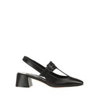 225€   Slingback Sr Twenty Buckle 45 en cuir - Nero & Dk Rutenio & Jet