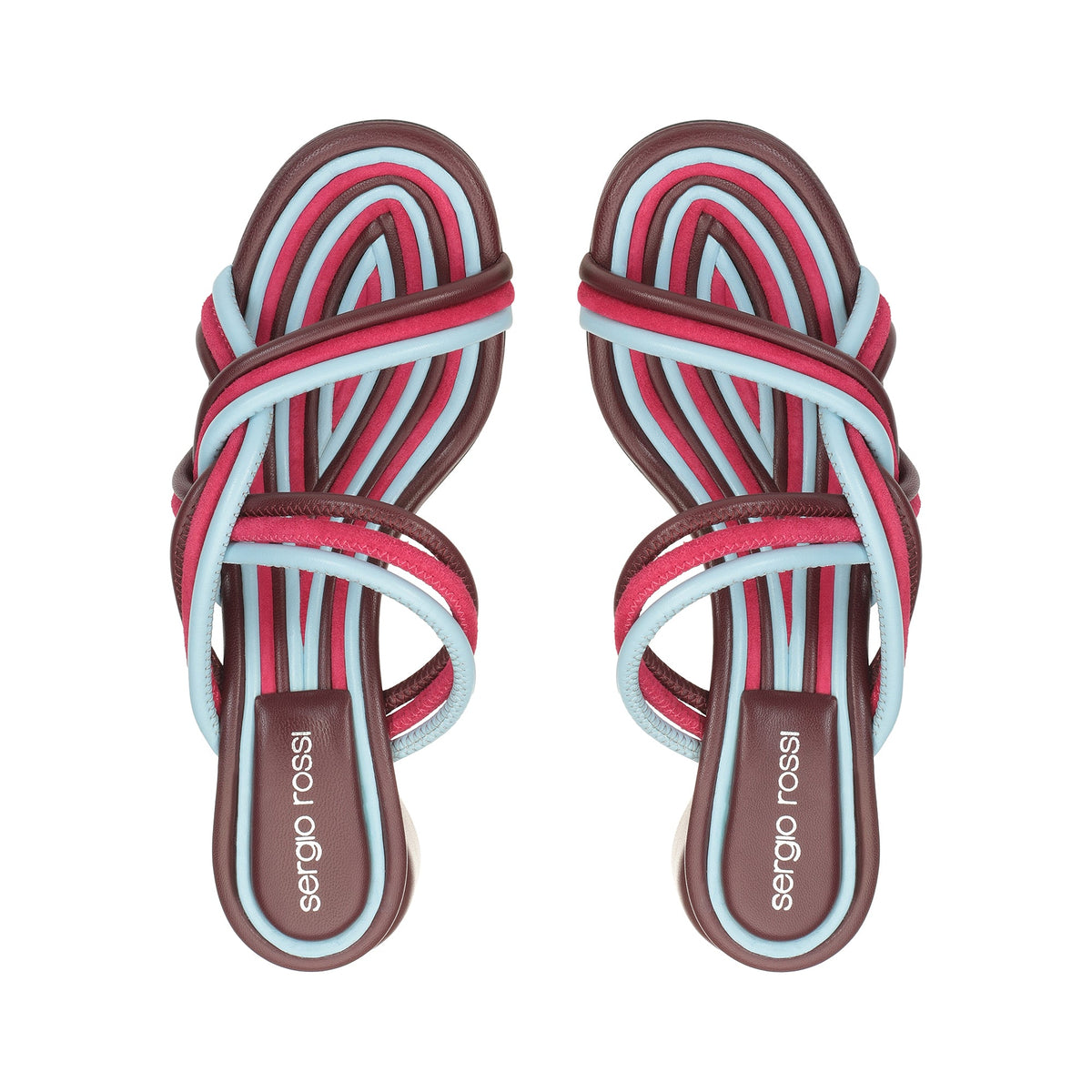 Sandales Sr Watamu 50 en cuir - Wine Paradise & Pink