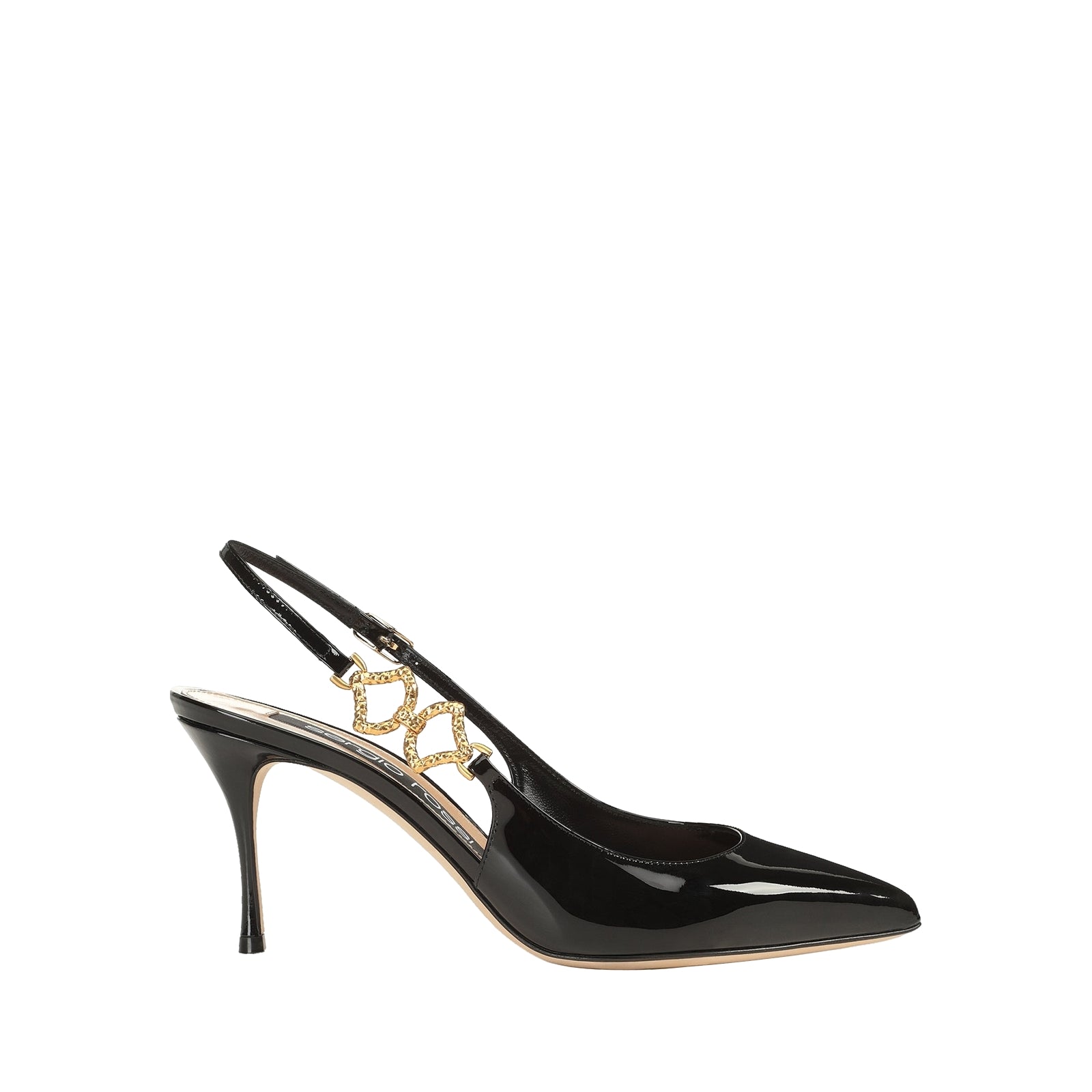 225€   Slingback Sr Sea Scale 75 en cuir - Nero