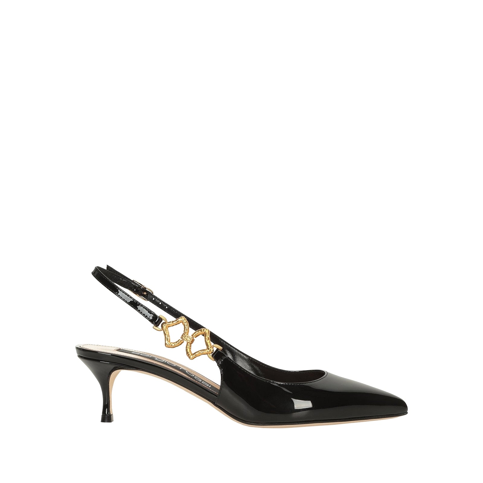 225€   Slingback Sr Sea Scale 50 en cuir - Nero