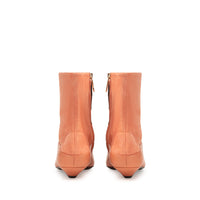 BOTTINES EN SUÈDE EXTENSIBLE À BEC avec SOFT CALFSK