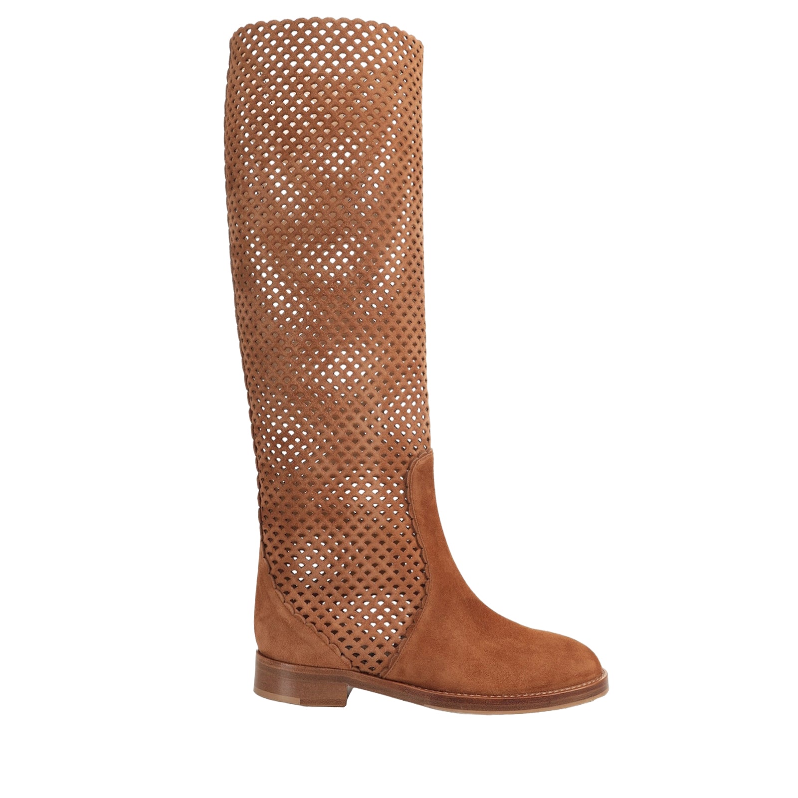 Sr Micro Mermaid leather boots - Macadamia