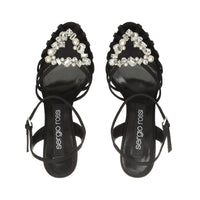 SANDALES EN CRÊPE PRÉCIEUSE SATIN SR GODIVA doublées