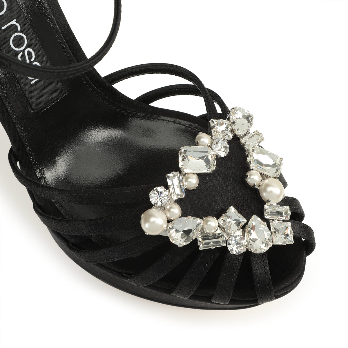 SANDALES EN CRÊPE PRÉCIEUSE SATIN SR GODIVA doublées