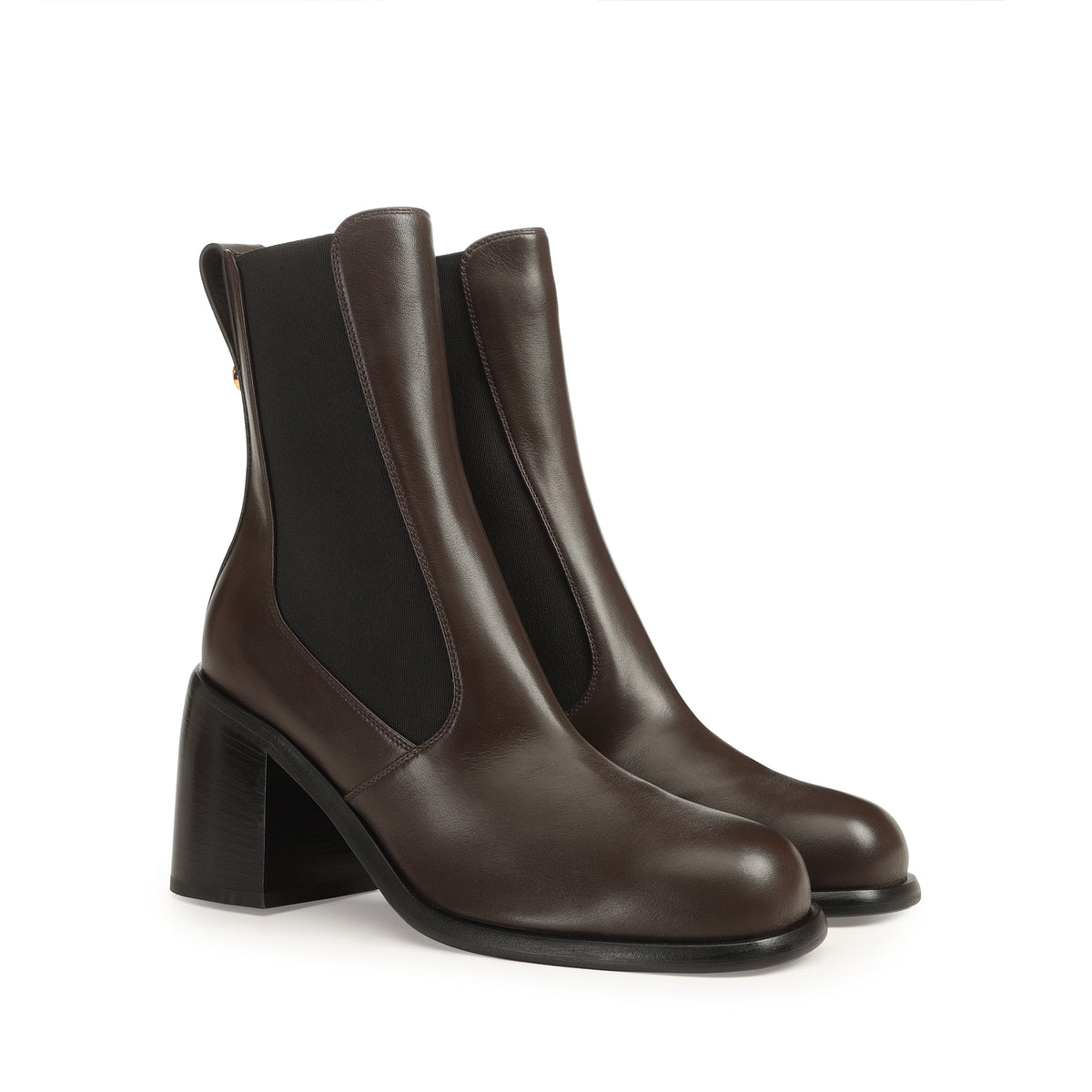 BOTTINES DE CHEVILLE EN PEAU DE VEAU SOUPLE AVENUE avec ÉLASTIQUE