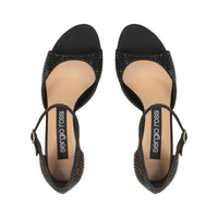 SANDALES EN CRÊPE GODIVA COULEUR SATIN+STRASS SS10