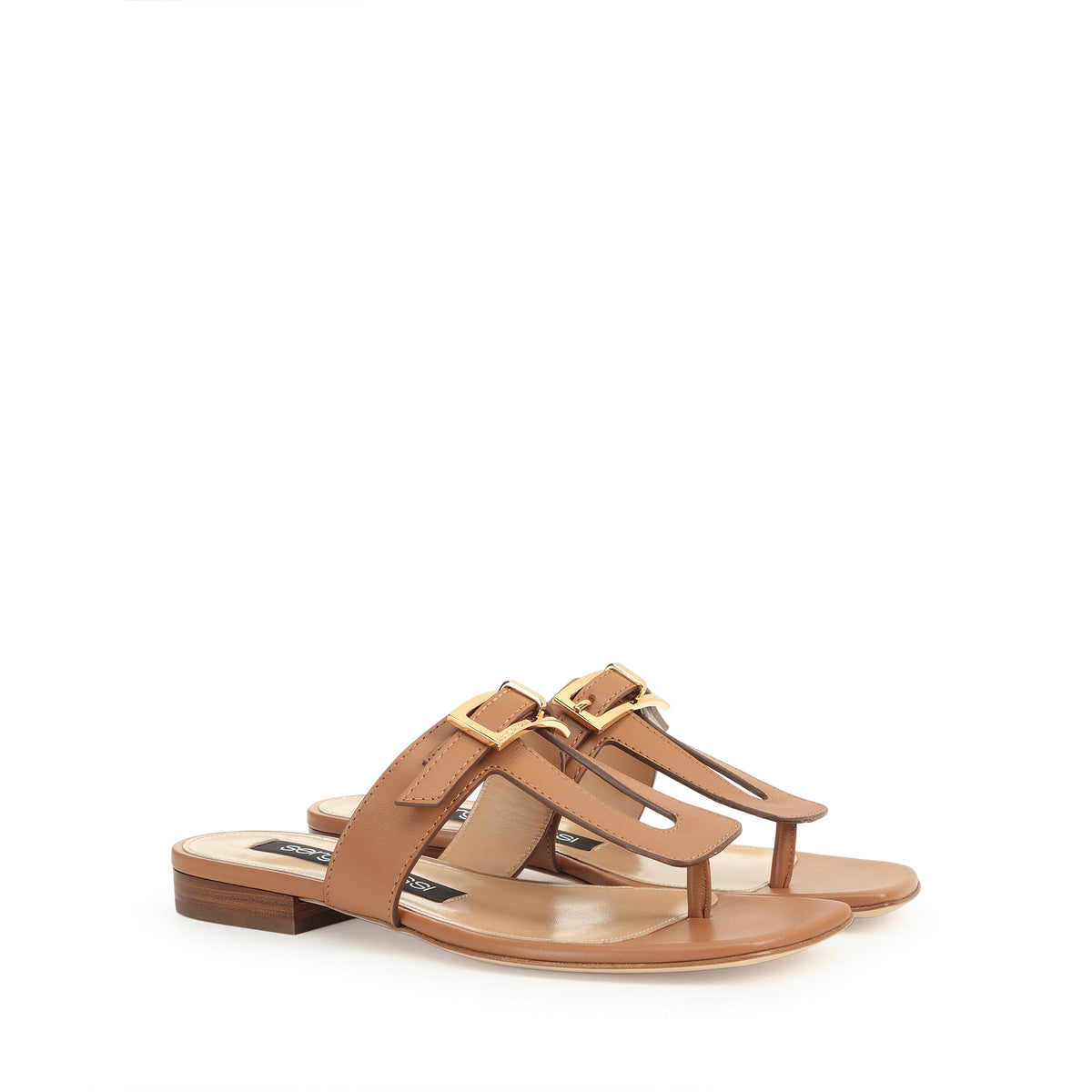 195€   Sabots Sr Nora en cuir - Macadamia
