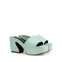 SR SI SABOT EN CUIR NAPPA ROUGE