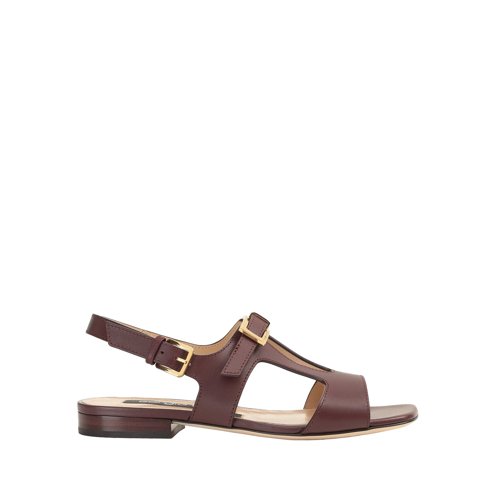 240€   Sandales Sr Nora en cuir - Wine