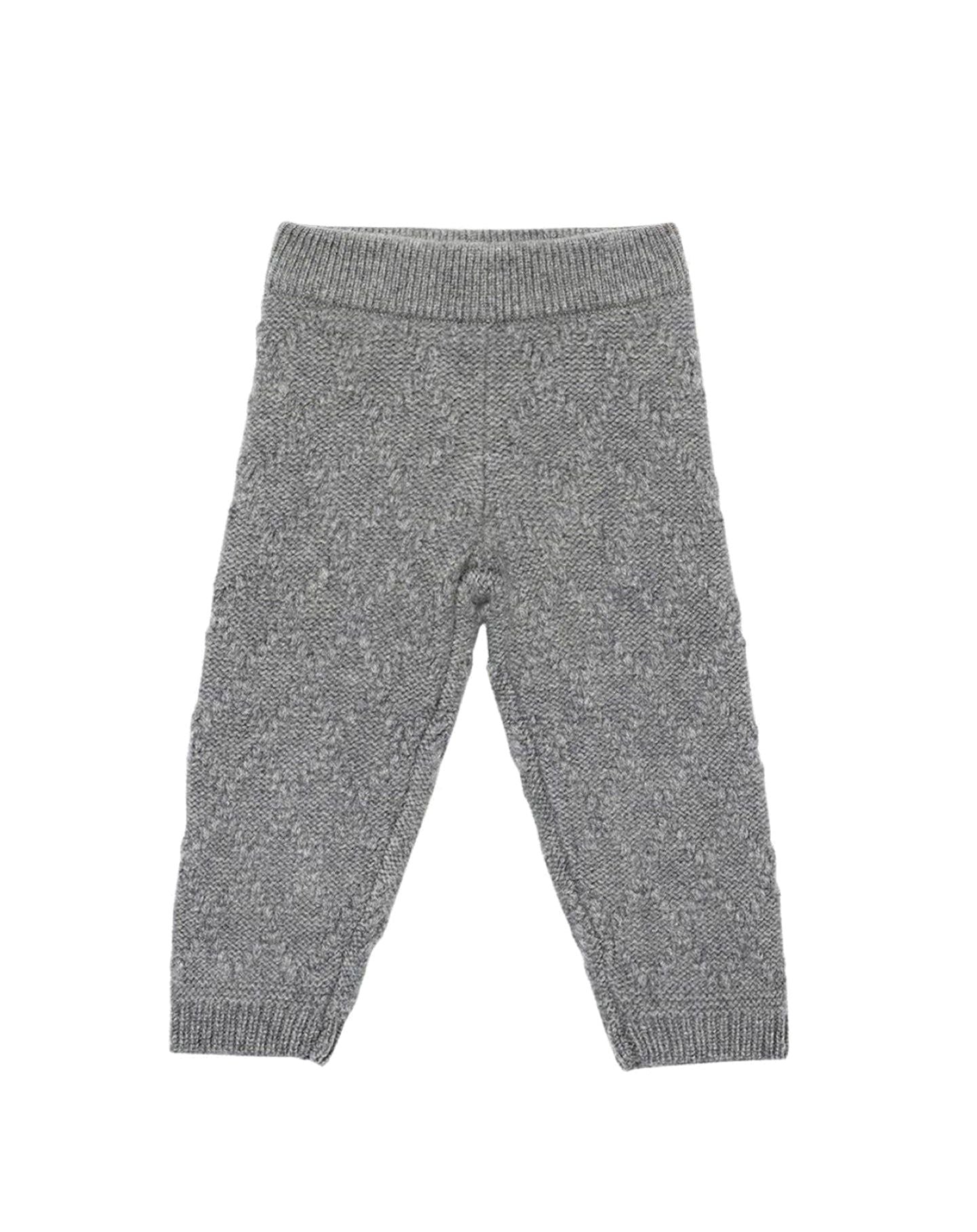 Cashmere moss-stitch trousers - Flannel