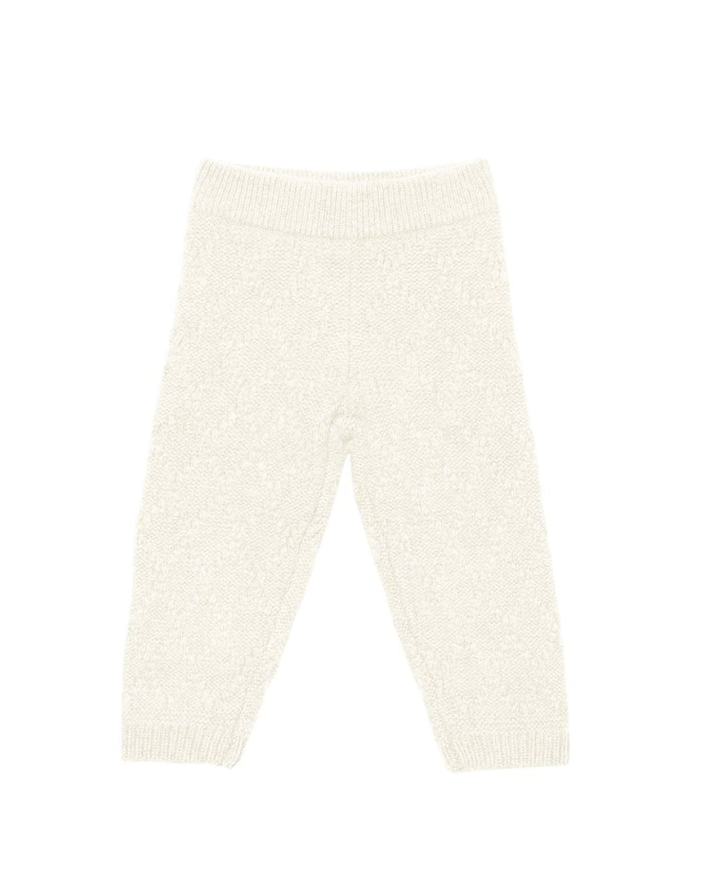 Baby cashmere mousse stitch trousers - Natural