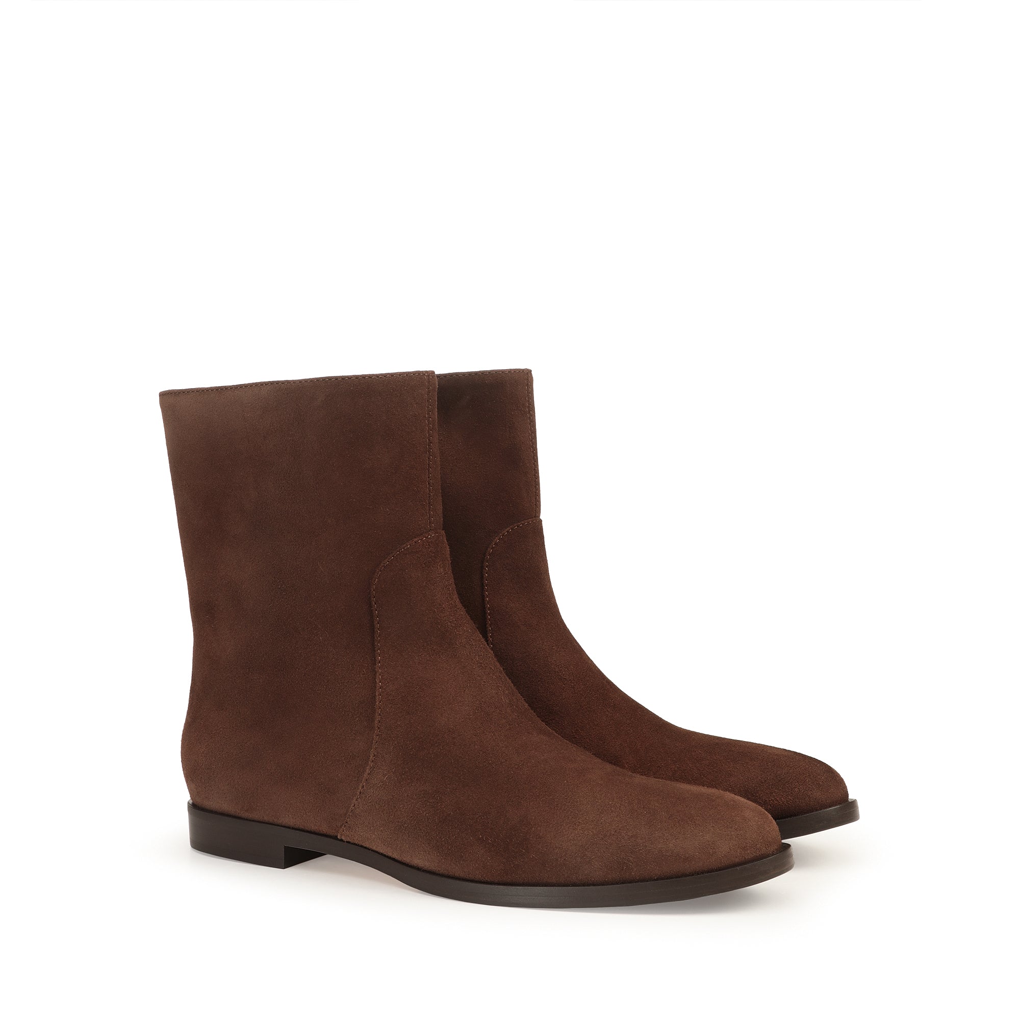 Bottines Madame en daim - Cocoa