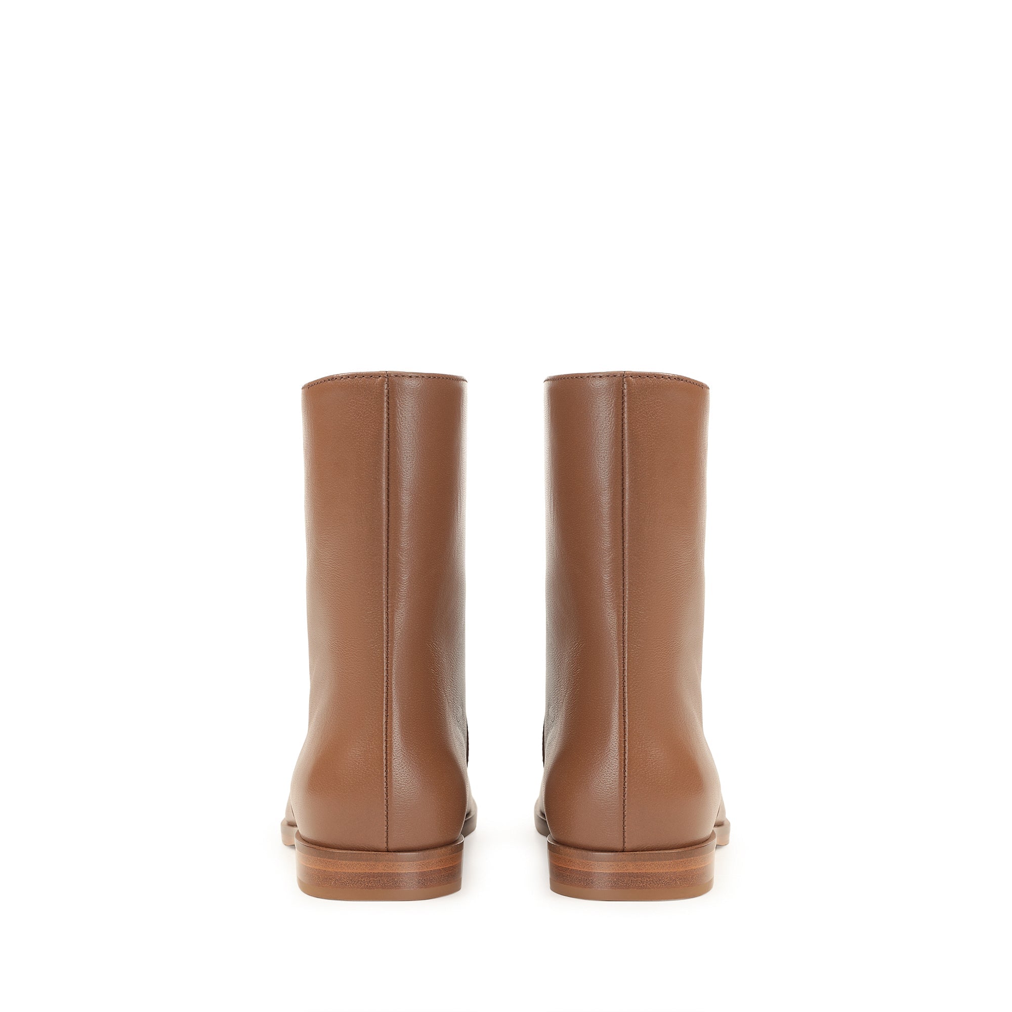 Bottines Madame en cuir - Caramel