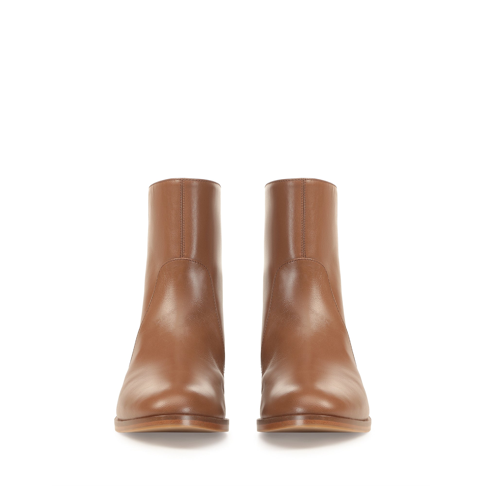 Bottines Madame en cuir - Caramel