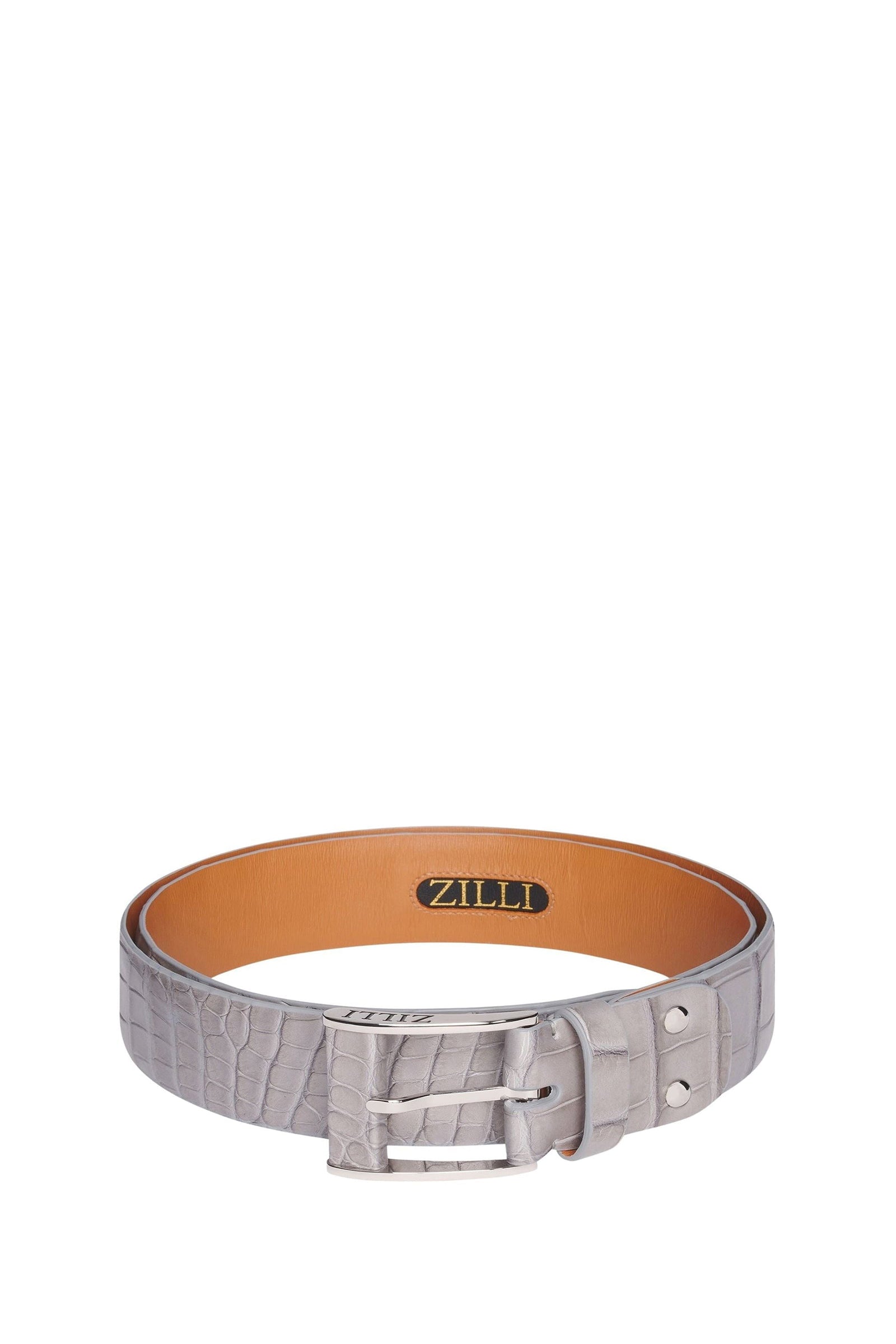 Ceinture en cuir exotique - Gris