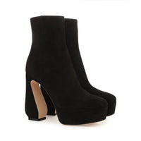 BOTTINES SR SI EN DAIM ROUGE