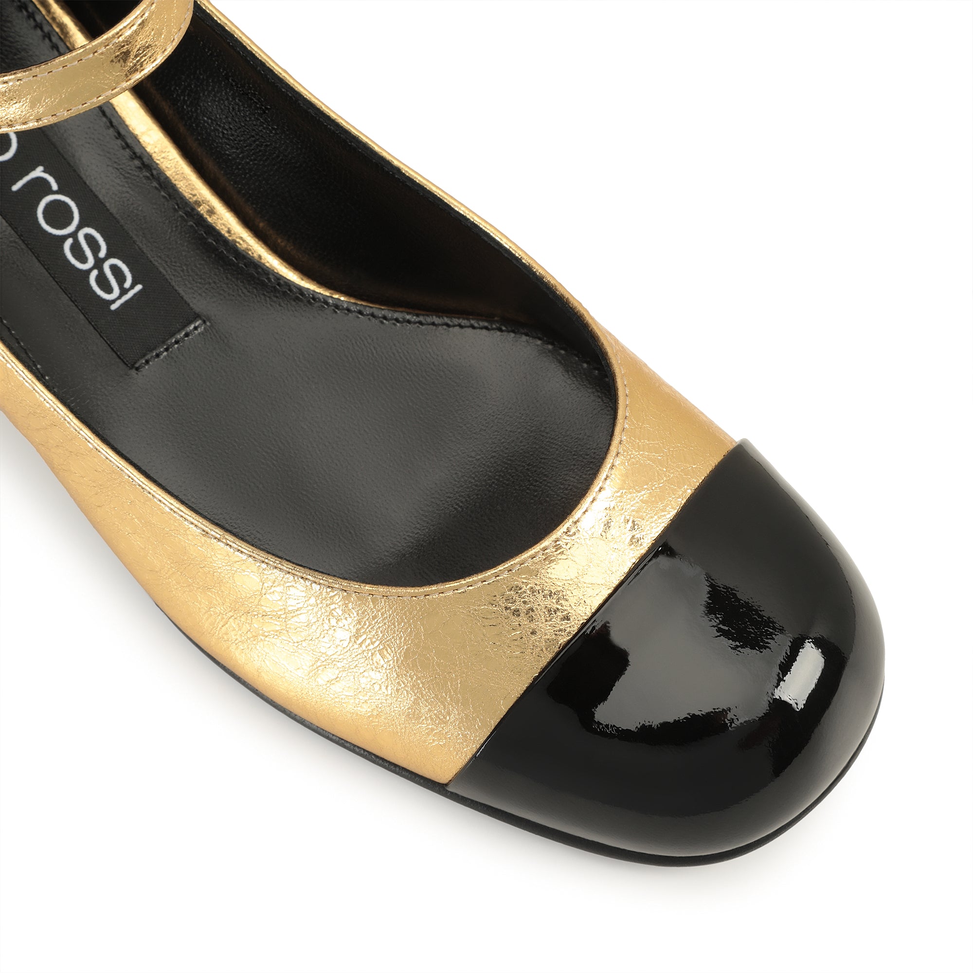 220€   Escarpins Sr Si Rossi 45 en cuir - Nero & Oro