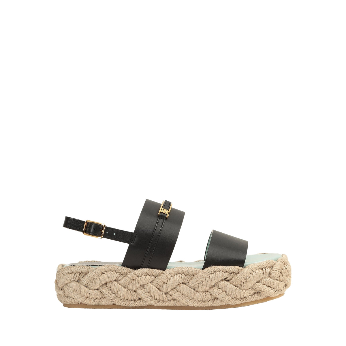 225€   Sandales Bitt en cuir - Black & Aquamint