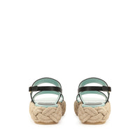 225€   Sandales Bitt en cuir - Black & Aquamint