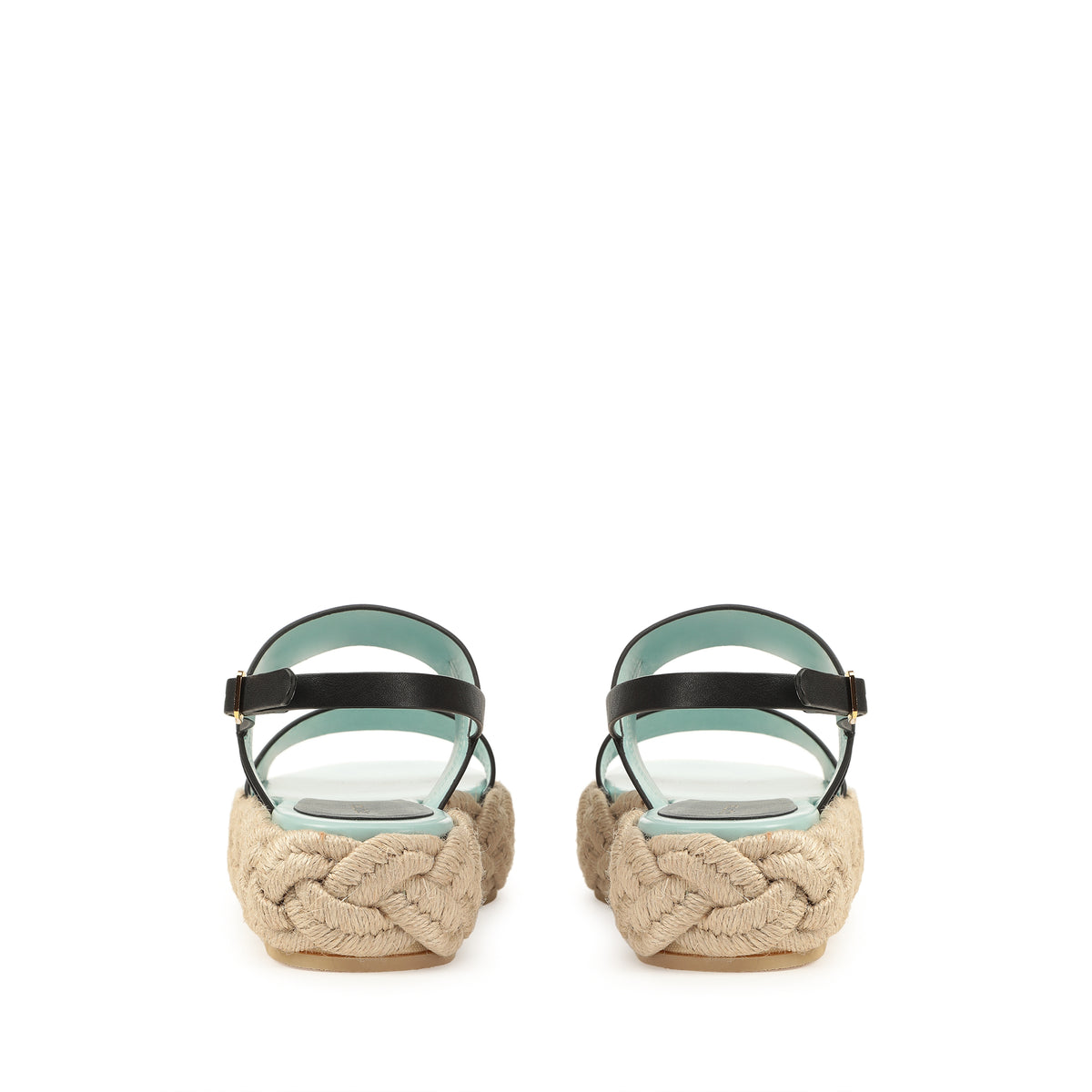 225€   Sandales Bitt en cuir - Black & Aquamint