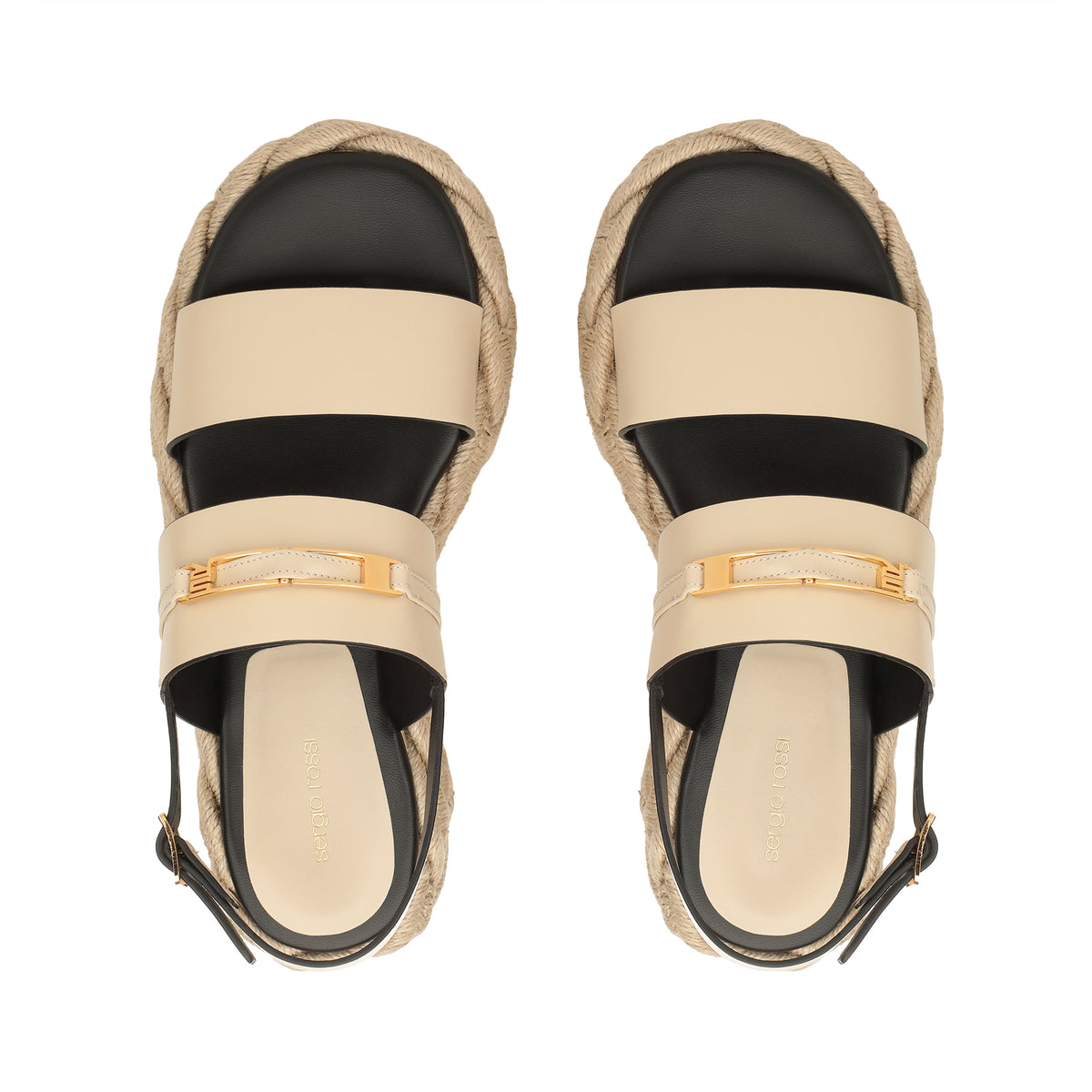 195€   Sandales Bitt en cuir - Parchment