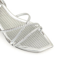 SANDALES MIROIR EN TEX TRESSÉ AVEC T EN FIBRE DE CARBONE