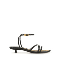 SANDALES DOUCES À TRESSES EN CUIR DE VÊTEMENT + PALME