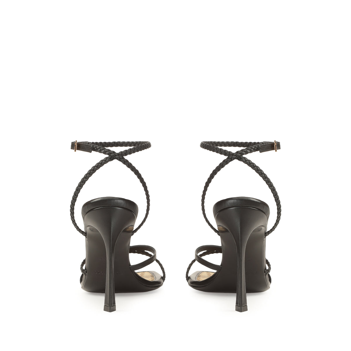 SANDALES DOUCES À TRESSES EN CUIR DE VÊTEMENT + PALME