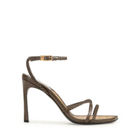 SANDALES DOUCES À TRESSES EN CUIR DE VÊTEMENT + PALME