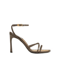 SANDALES DOUCES À TRESSES EN CUIR DE VÊTEMENT + PALME