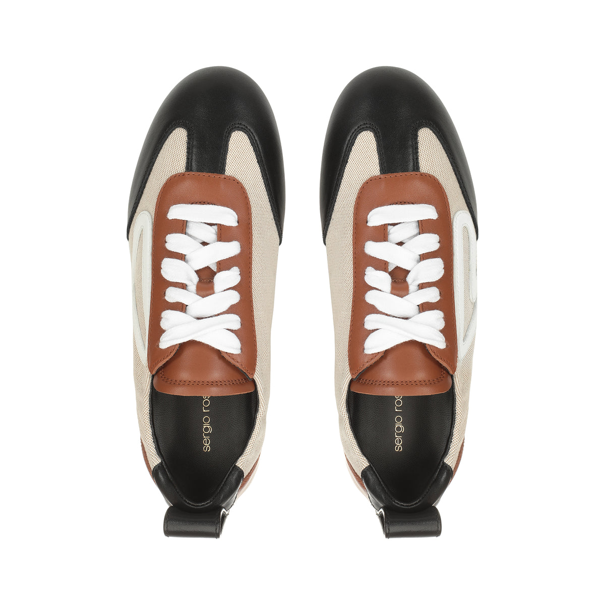 SR RUSH TENDRE EN CUIR DE VEAU TRICOLORE + BASKETS TOILE