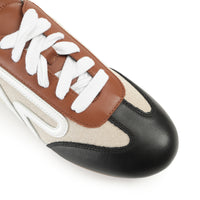 SR RUSH TENDRE EN CUIR DE VEAU TRICOLORE + BASKETS TOILE