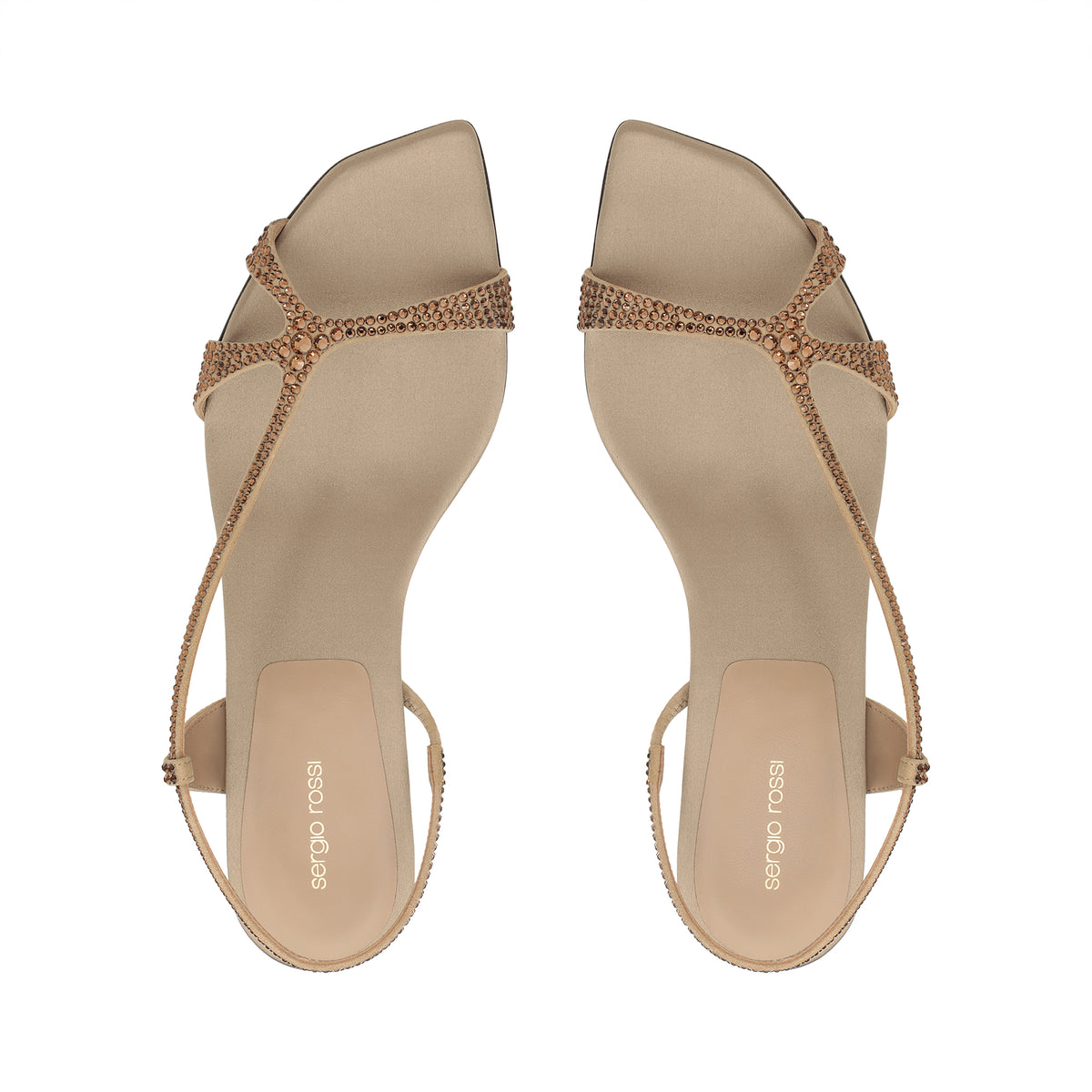 Sandales serpentines en DAIMER + STRASS