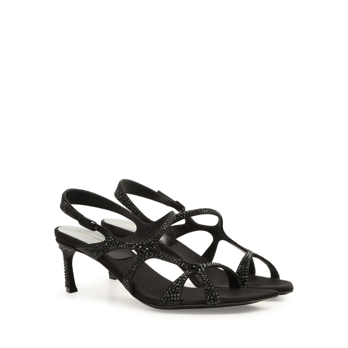 Sandales serpentines en DAIMER + STRASS