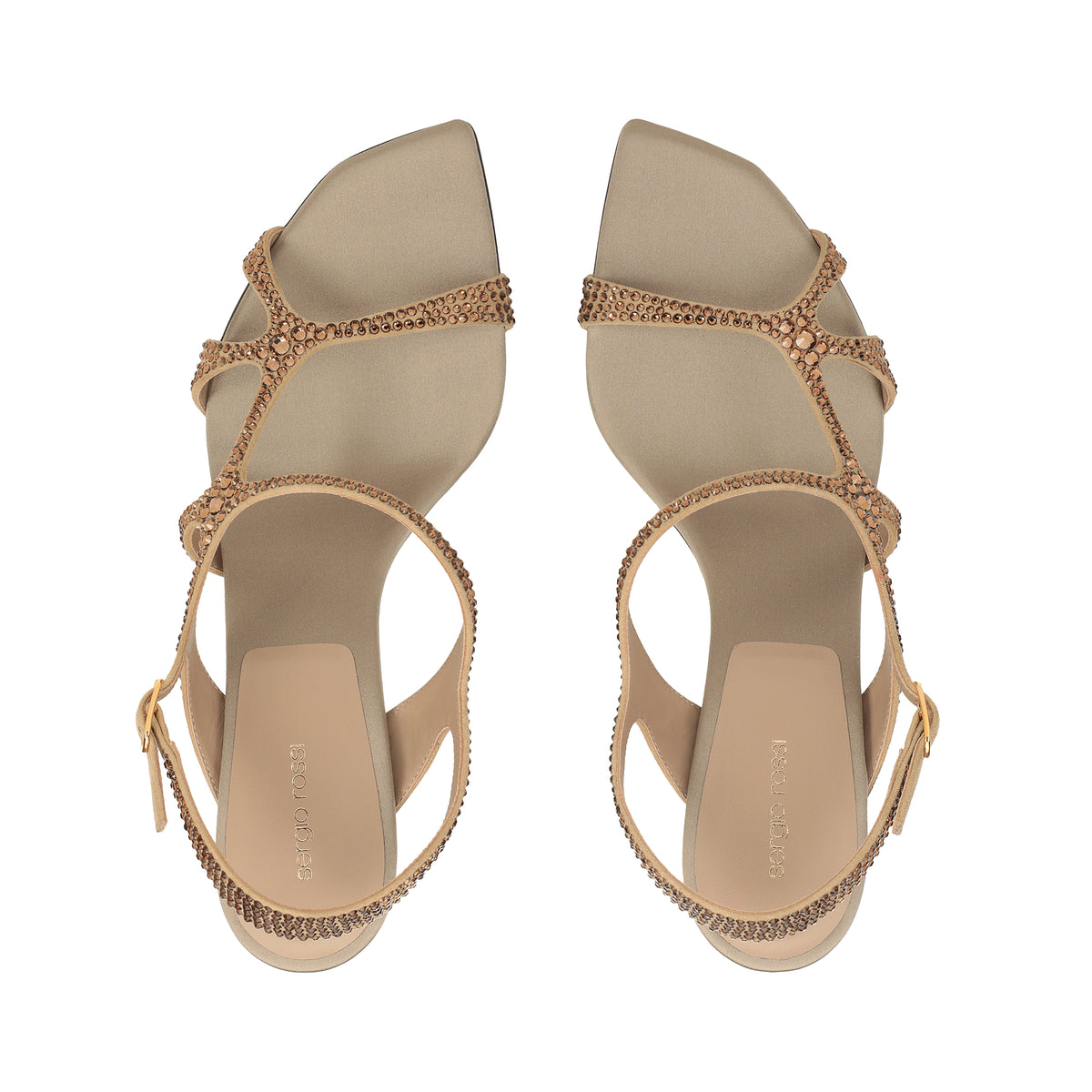 Sandales serpentines en DAIMER + STRASS