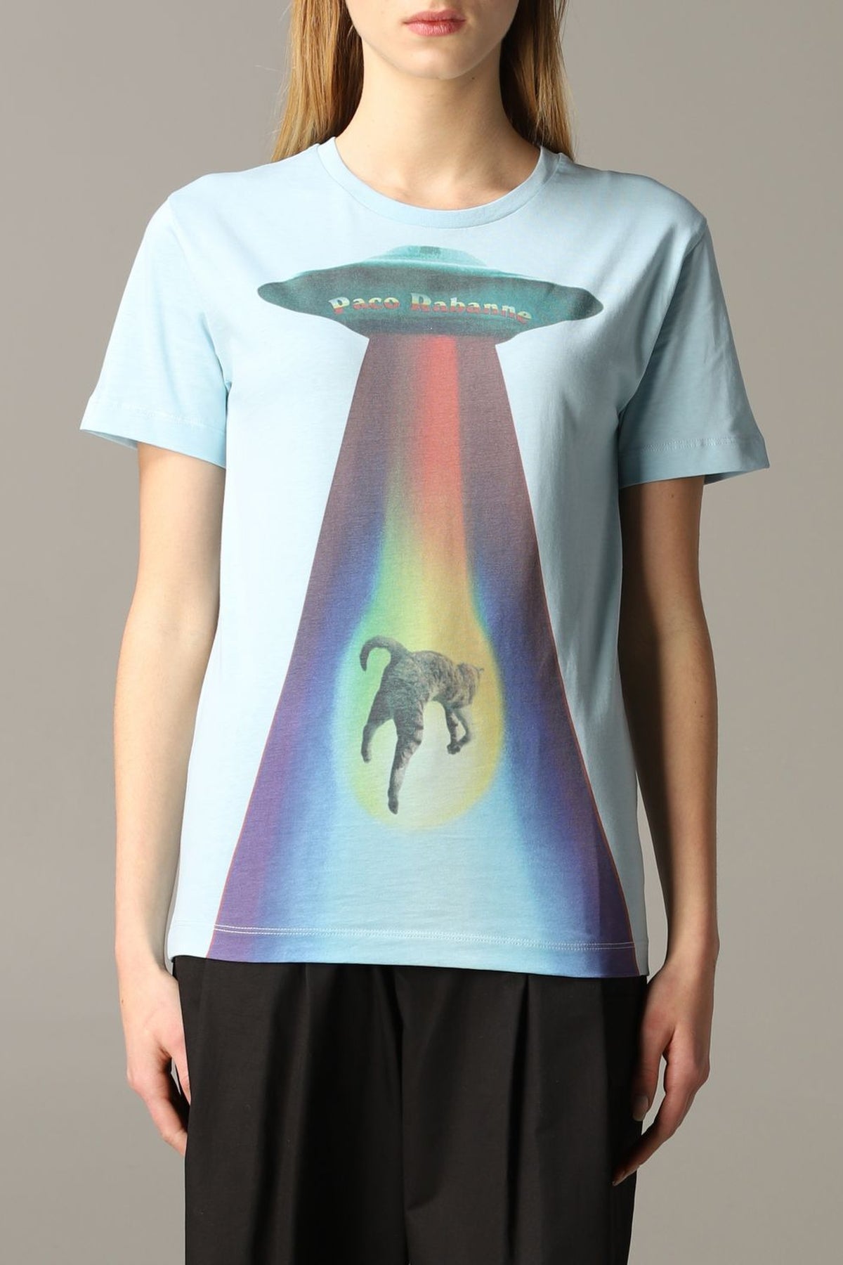 T-shirt à imprimé ovni - Blue Multicolore