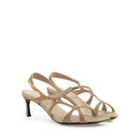 Sandales serpentines en DAIMER + STRASS