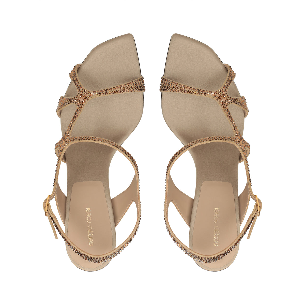 Sandales serpentines en DAIMER + STRASS