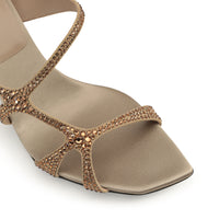 Sandales serpentines en DAIMER + STRASS