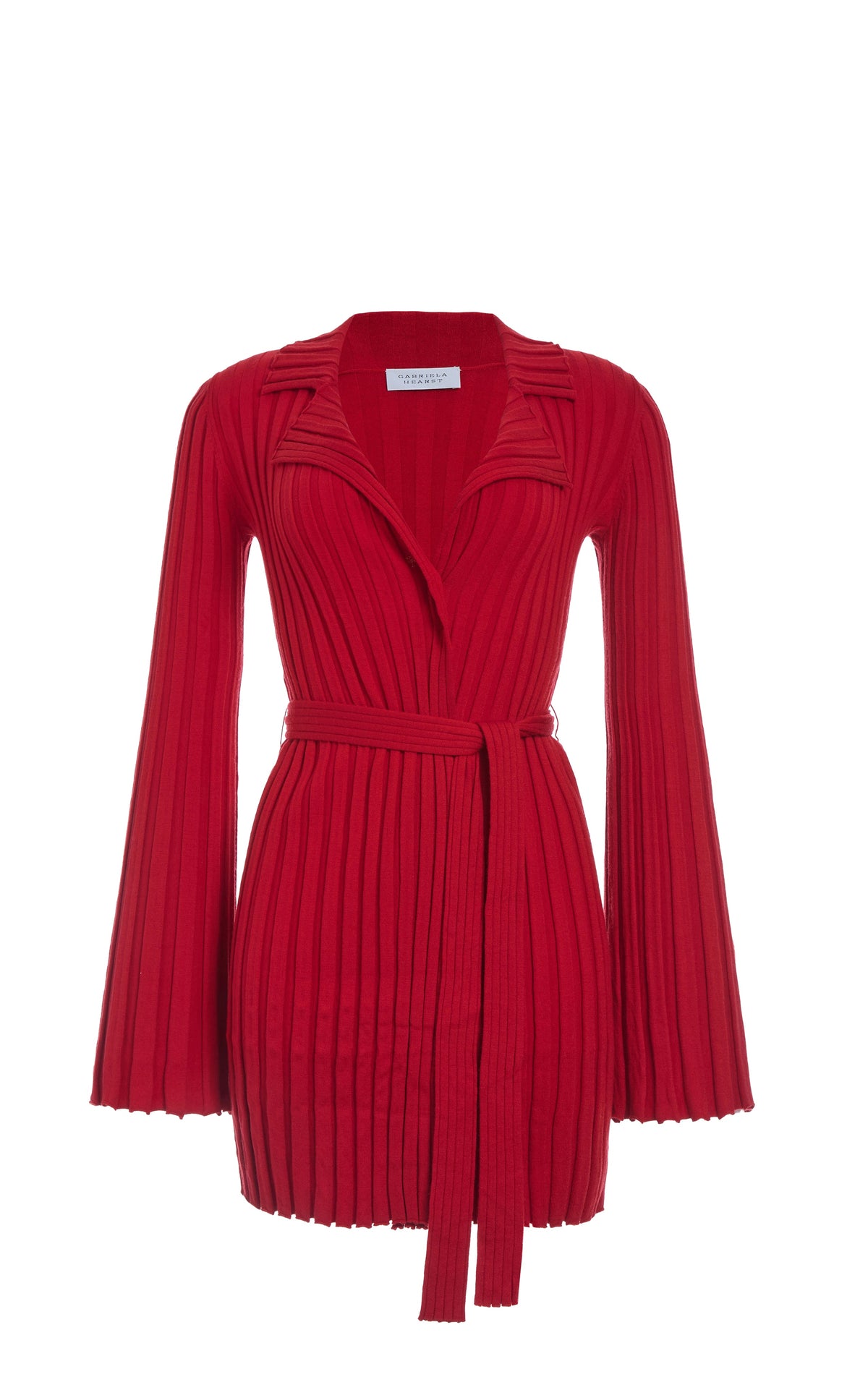 Carmen Cardigan en rouge antilope mérinos fil
