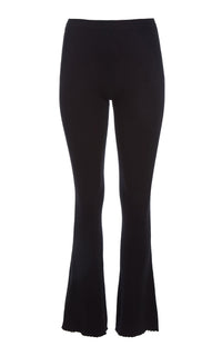 Alicia Pant en noir antilope mérinos fil